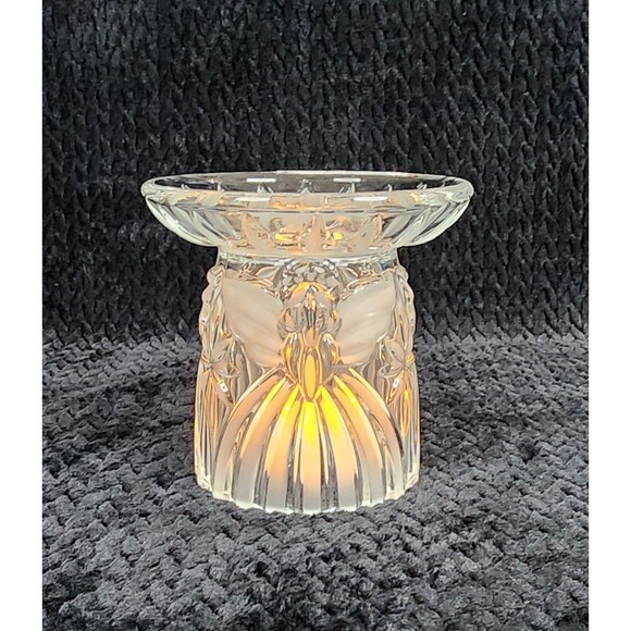 Vintage Gorham Crystal Angels of Peace Candle Holder Set - 3 pc set - 1990s - Picture 8 of 16